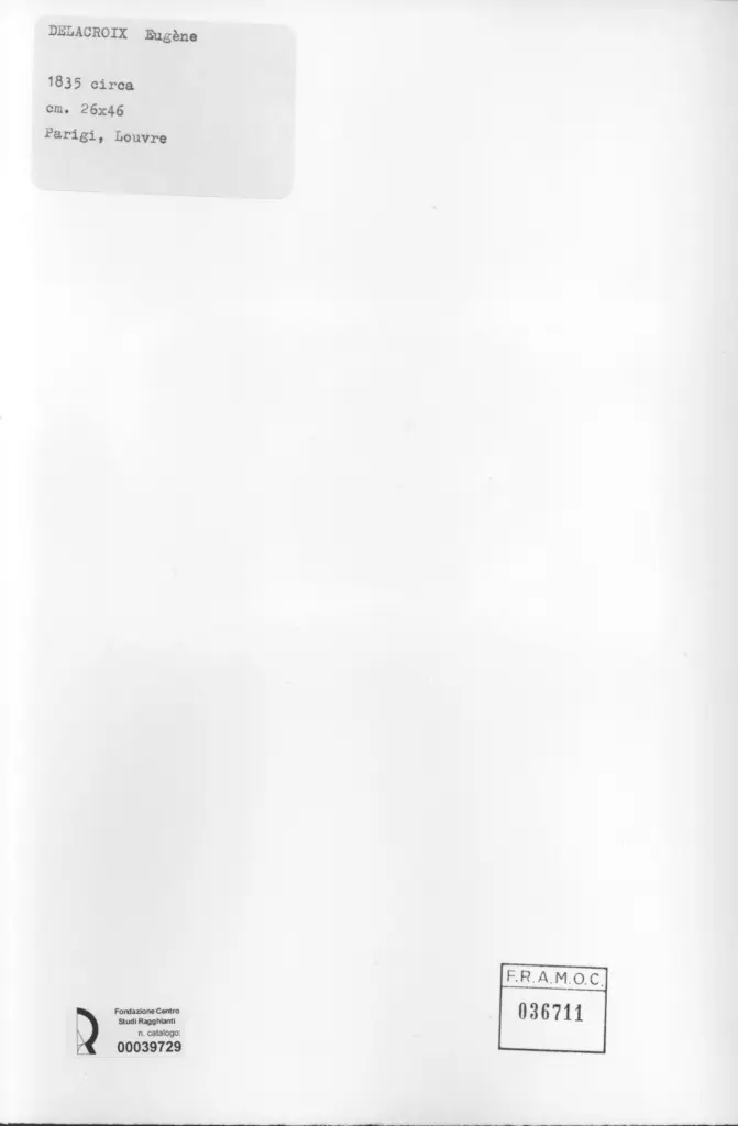 Anonimo , Delacroix, Eug&egrave;ne - sec. XIX - Studio di nudi femminili , retro