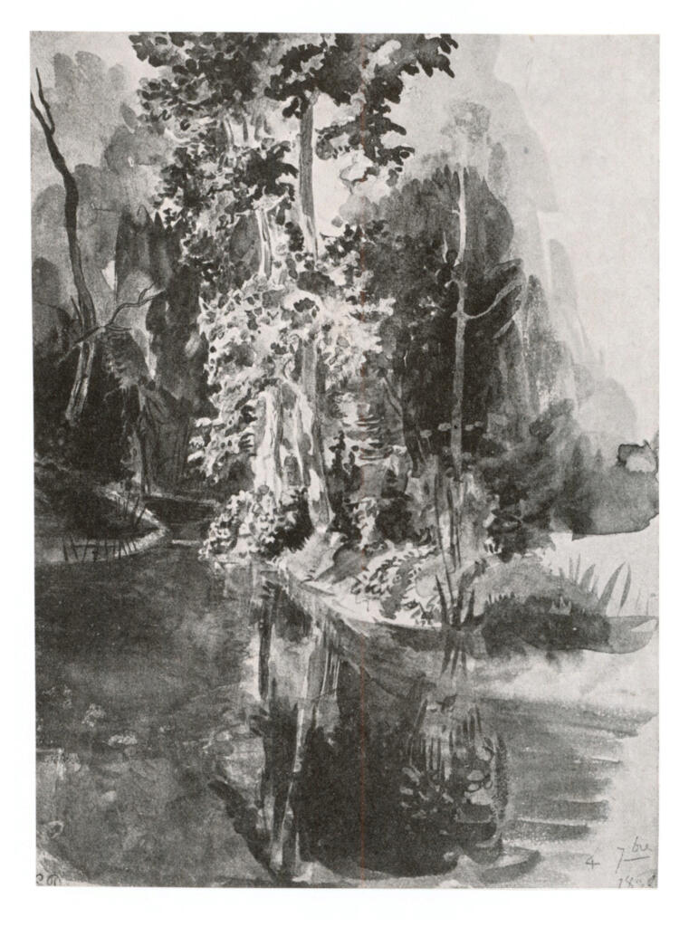 Anonimo , Delacroix, Eugène - sec. XIX - Ruscello a Valmont , fronte