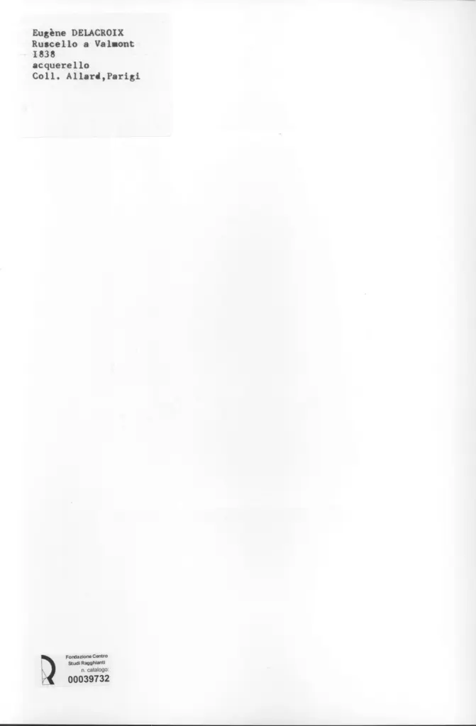 Anonimo , Delacroix, Eugène - sec. XIX - Ruscello a Valmont , retro