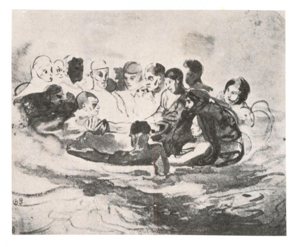 Anonimo , Delacroix, Eugène - sec. XIX - Studio per la "Barca di Don Giovanni" , fronte