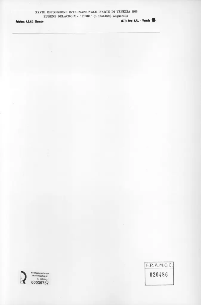 Anonimo , Delacroix, Eug&egrave;ne - sec. XIX - Fiori , retro