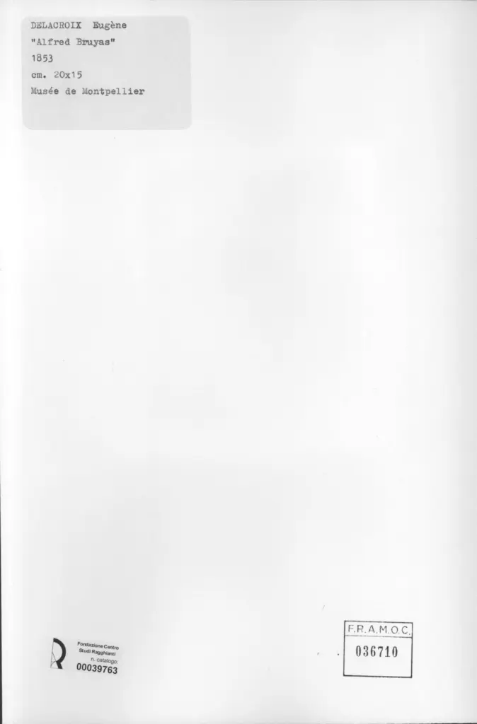 Anonimo , Delacroix, Eug&egrave;ne - sec. XIX - Alfred Bruyas , retro