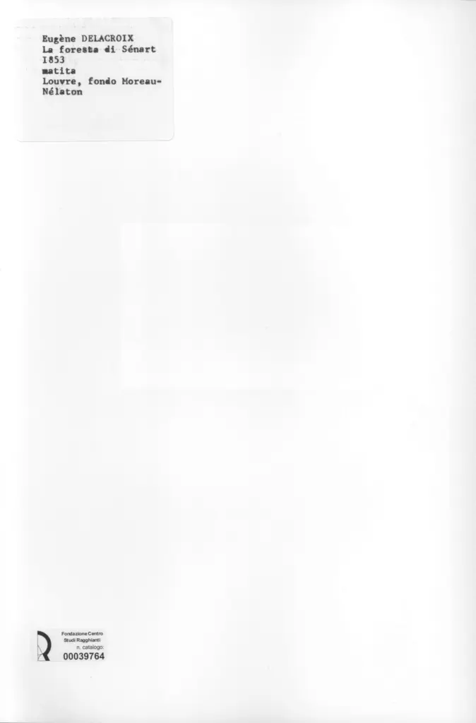 Anonimo , Delacroix, Eug&egrave;ne - sec. XIX - La foresta di S&eacute;nart , retro