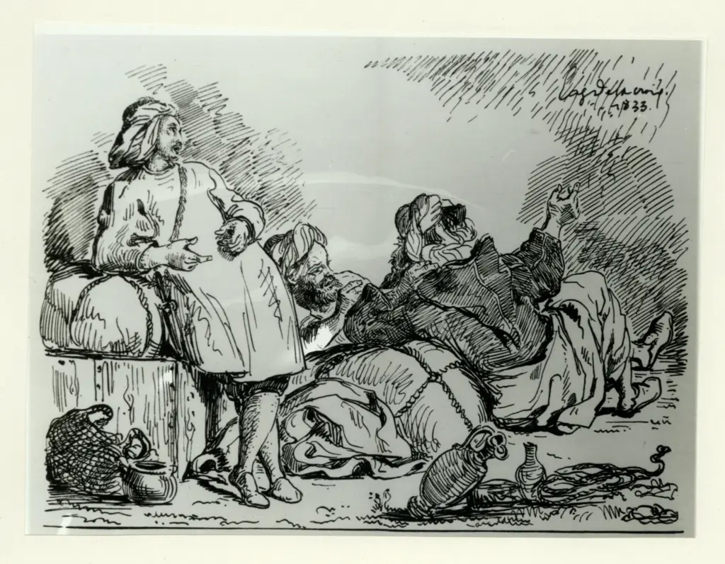Anonimo , Delacroix, Eugène - sec. XIX - Muletiers De Tetuan , fronte
