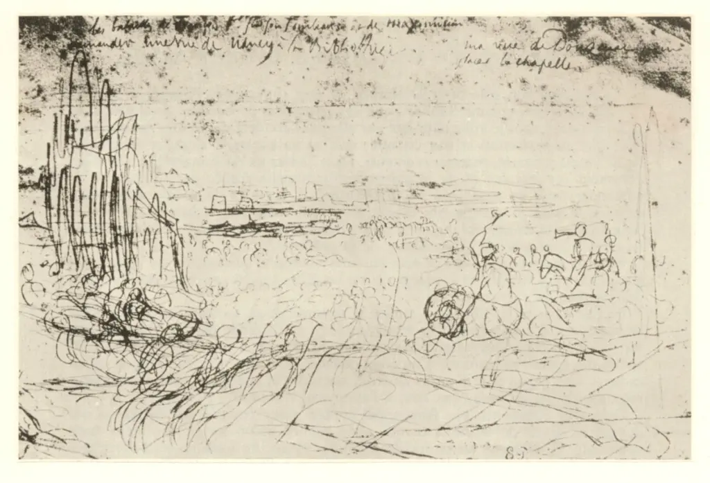 Anonimo , Delacroix, Eug&egrave;ne - sec. XIX - La Bataille de Nancy , fronte