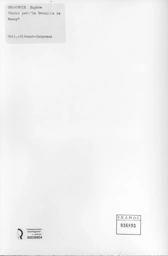 Anonimo , Delacroix, Eug&egrave;ne - sec. XIX - La Bataille de Nancy , retro