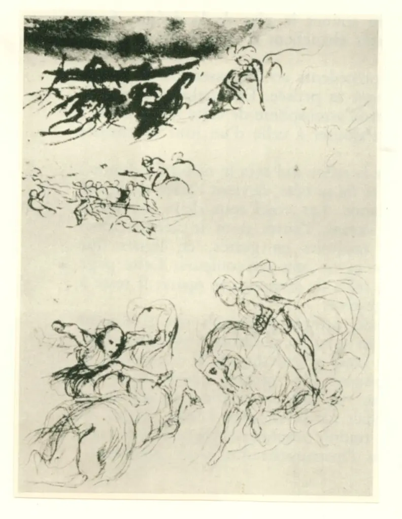 Anonimo , Delacroix, Eug&egrave;ne - sec. XIX - La Bataille de Nancy , fronte