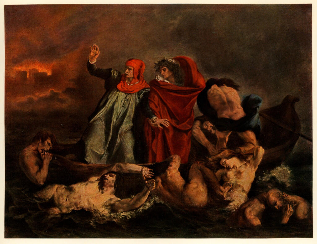 Anonimo , Delacroix, Eugène - sec. XIX - Dante e Virgilio