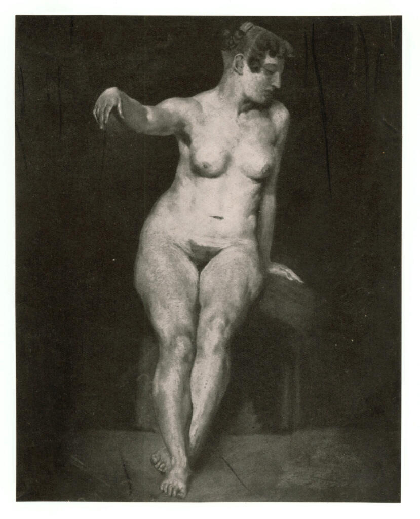 Anonimo , Delacroix, Eugène - sec. XIX - Studio di nudo , fronte