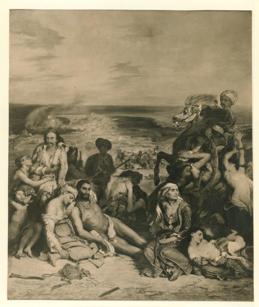 Anonimo , Delacroix, Eugène - sec. XIX - Il massacro di Scio , fronte