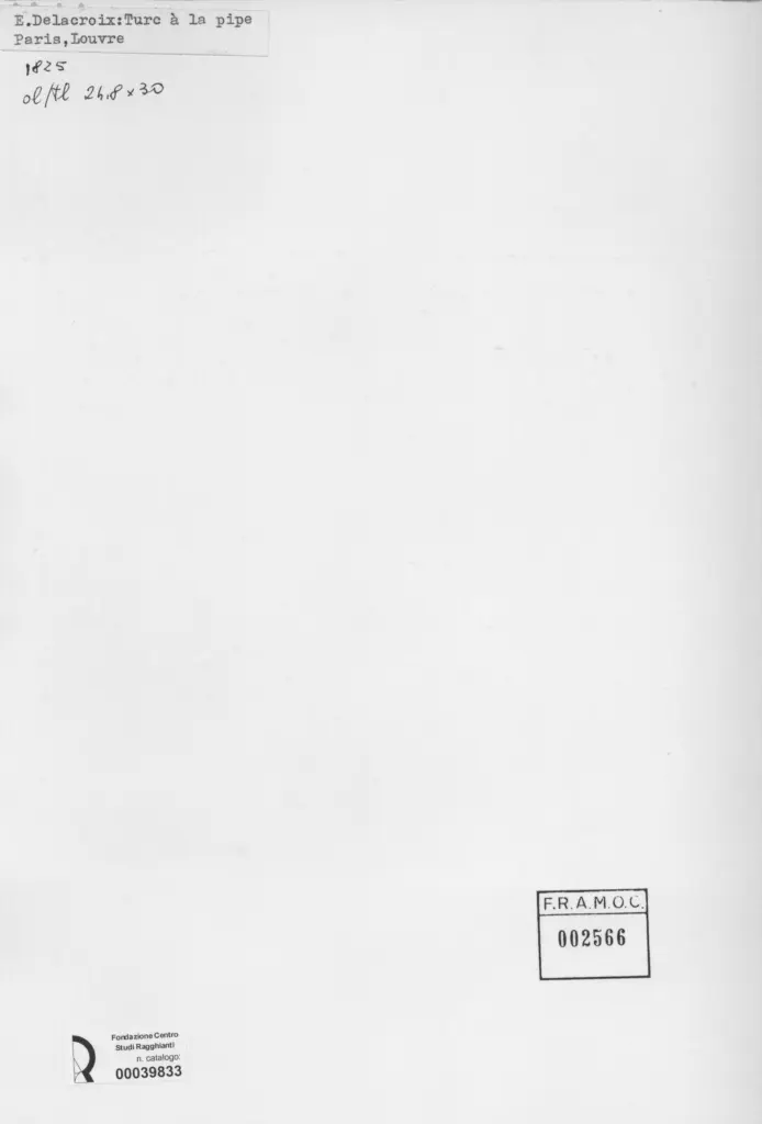 Anonimo , Delacroix, Eug&egrave;ne - sec. XIX - Turc &agrave; la pipe , retro