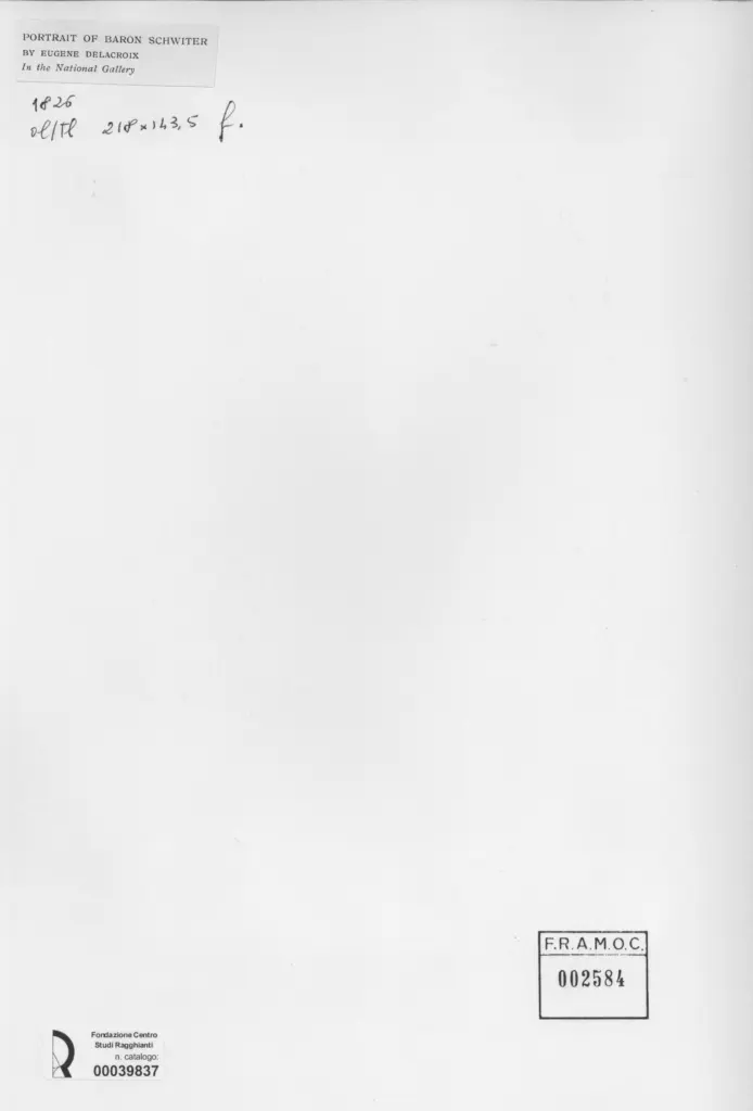 Anonimo , Delacroix, Eug&egrave;ne - sec. XIX - Portrait of baron Schwiter , retro