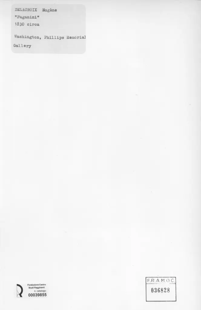 Anonimo , Delacroix, Eug&egrave;ne - sec. XIX - Paganini , retro
