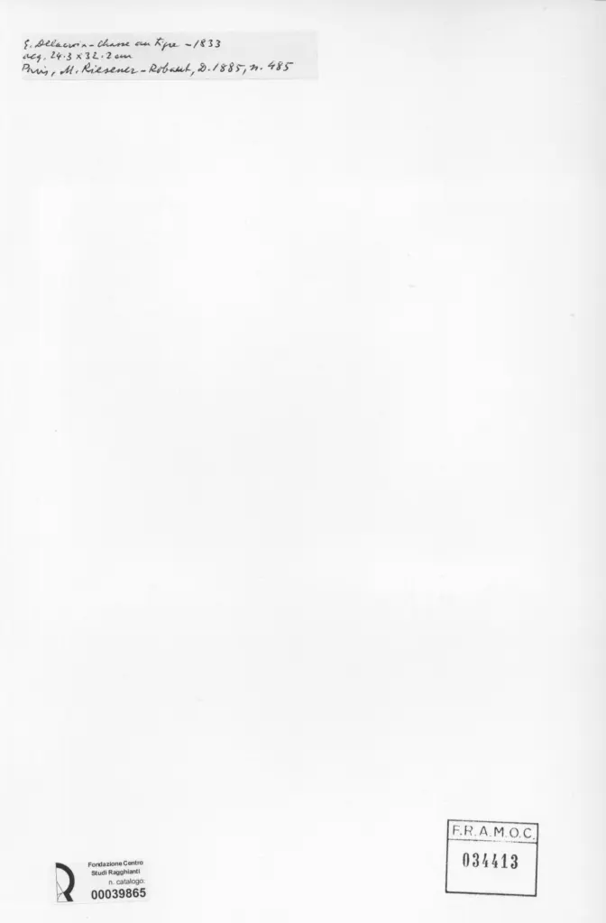 Anonimo , Delacroix, Eug&egrave;ne - sec. XIX - Chasse au tigre , retro