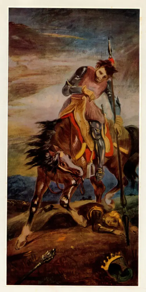 Anonimo , Delacroix, Eug&egrave;ne - sec. XIX - Re Rodrigo dopo la sconfitta di Guadalete (il conte Giuliano) , fronte