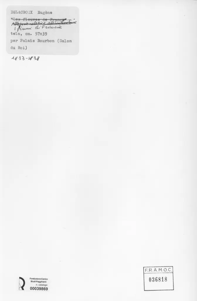 Anonimo , Delacroix, Eug&egrave;ne - sec. XIX - I fiumi di Francia , retro