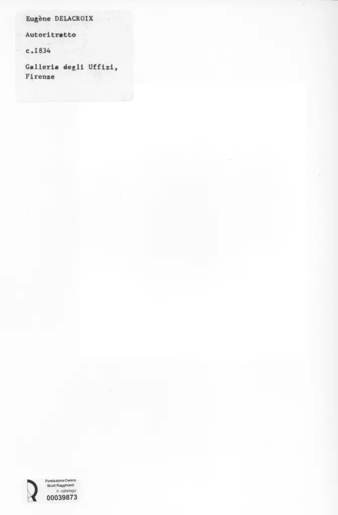 Anonimo , Delacroix, Eug&egrave;ne - sec. XIX - Autoritratto , retro