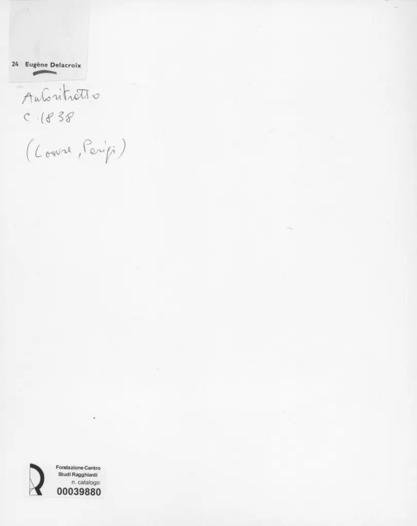 Anonimo , Delacroix, Eug&egrave;ne - sec. XIX - Autoritratto , retro