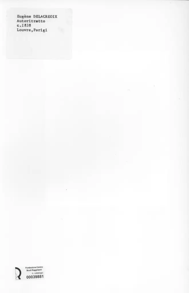 Anonimo , Delacroix, Eug&egrave;ne - sec. XIX - Autoritratto , retro