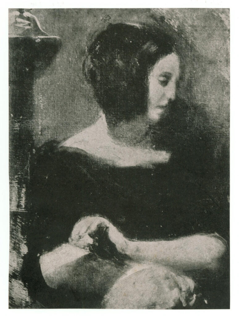 Anonimo , Delacroix, Eugène - sec. XIX - Ritratto di George Sand , fronte