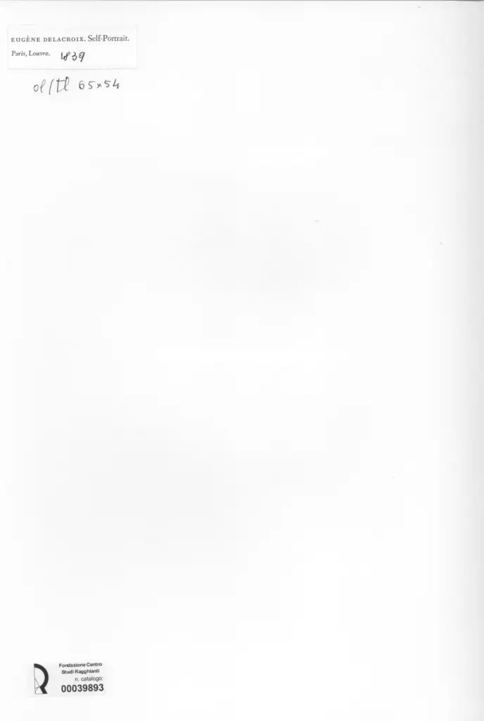 Anonimo , Delacroix, Eug&egrave;ne - sec. XIX - Autoritratto , retro