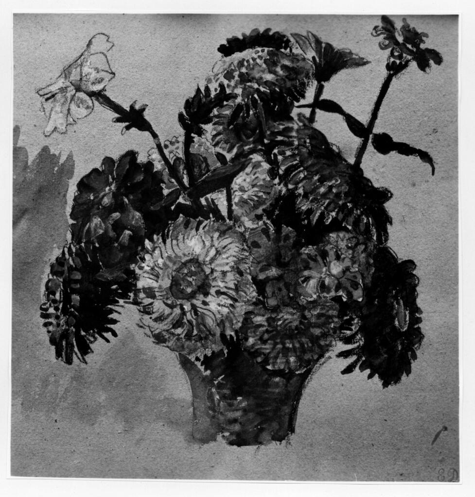 Anonimo , Delacroix, Eugène - sec. XIX - Mazzo di fiori , fronte