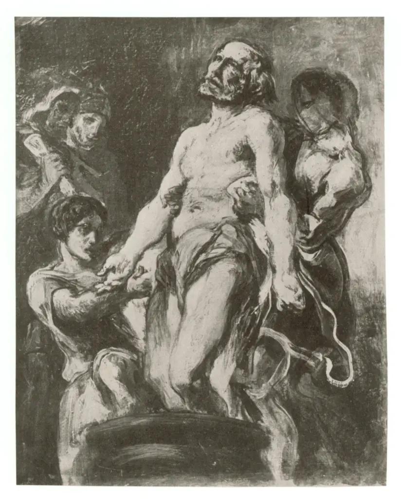 Anonimo , Delacroix, Eug&egrave;ne - sec. XIX - La morte di Seneca , fronte