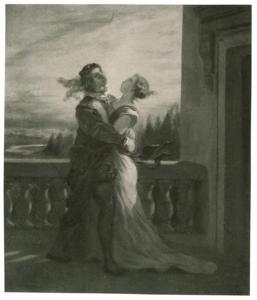 Anonimo , Delacroix, Eugène - sec. XIX - Gli addii di Giulietta e Romeo , fronte
