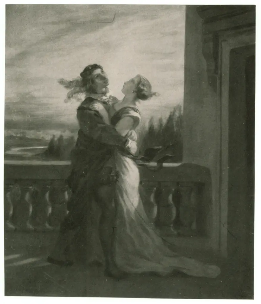 Anonimo , Delacroix, Eug&egrave;ne - sec. XIX - Gli addii di Giulietta e Romeo , fronte