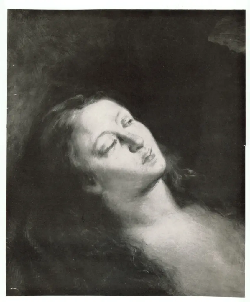 Anonimo , Delacroix, Eug&egrave;ne - sec. XIX - Testa della Maddalena , fronte