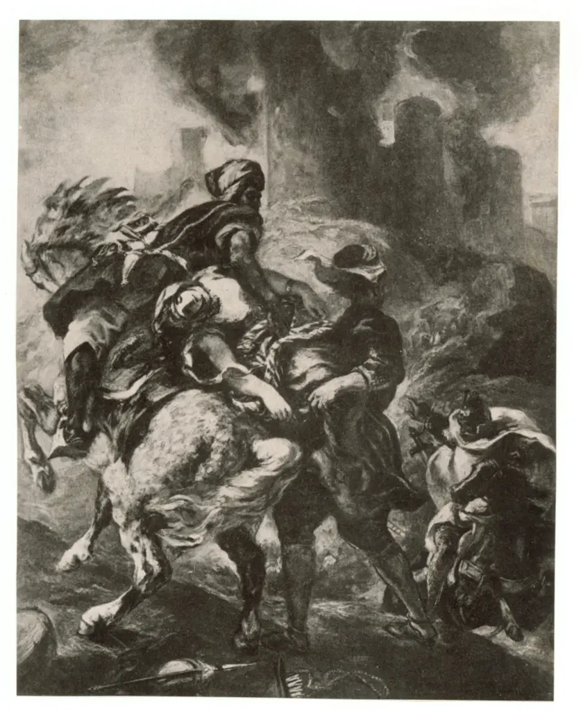 Anonimo , Delacroix, Eug&egrave;ne - sec. XIX - Il ratto di Rebecca , fronte