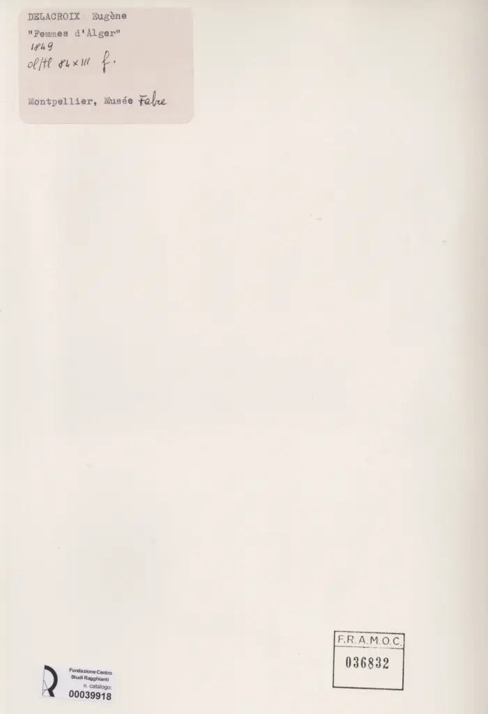 Anonimo , Delacroix, Eug&egrave;ne - sec. XIX - Femmes d'Alger , retro