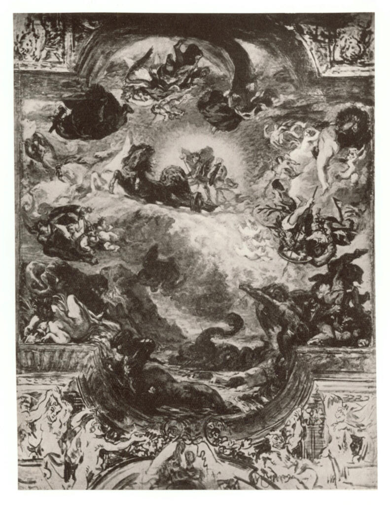 Anonimo , Delacroix, Eugène - sec. XIX - Apollo vincitore del serpente Pitone , fronte