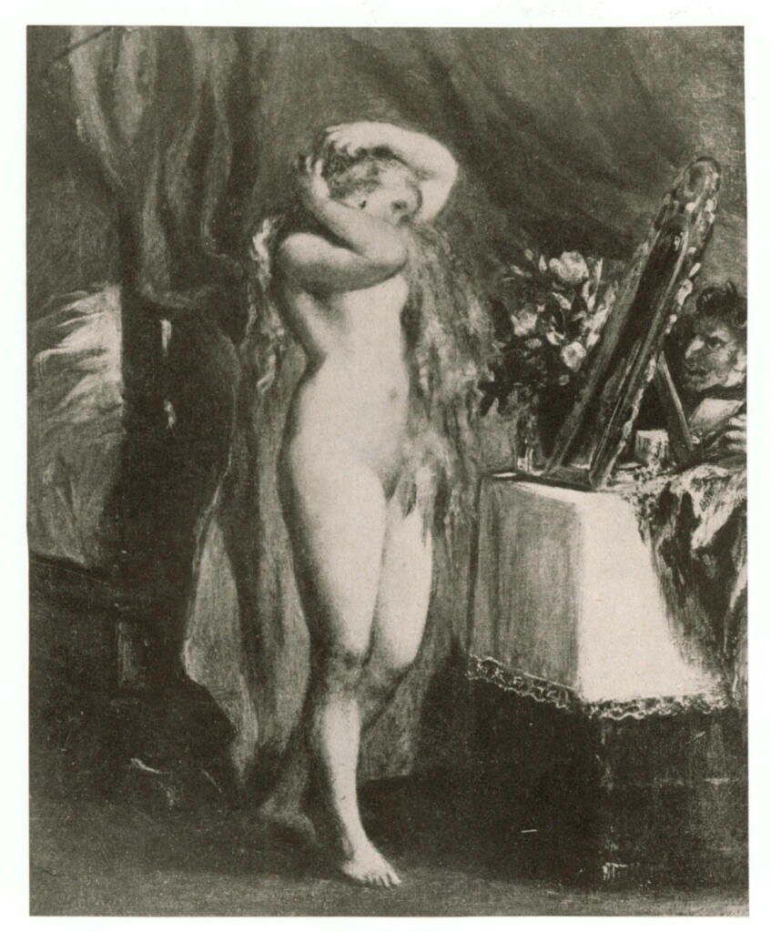 Anonimo , Delacroix, Eugène - sec. XIX - La donna che si pettina , fronte