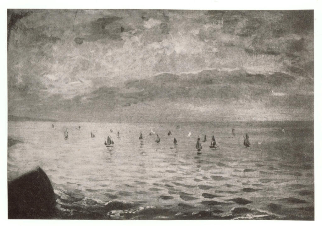 Anonimo , Delacroix, Eugène - sec. XIX - Il mare a Dieppe , fronte