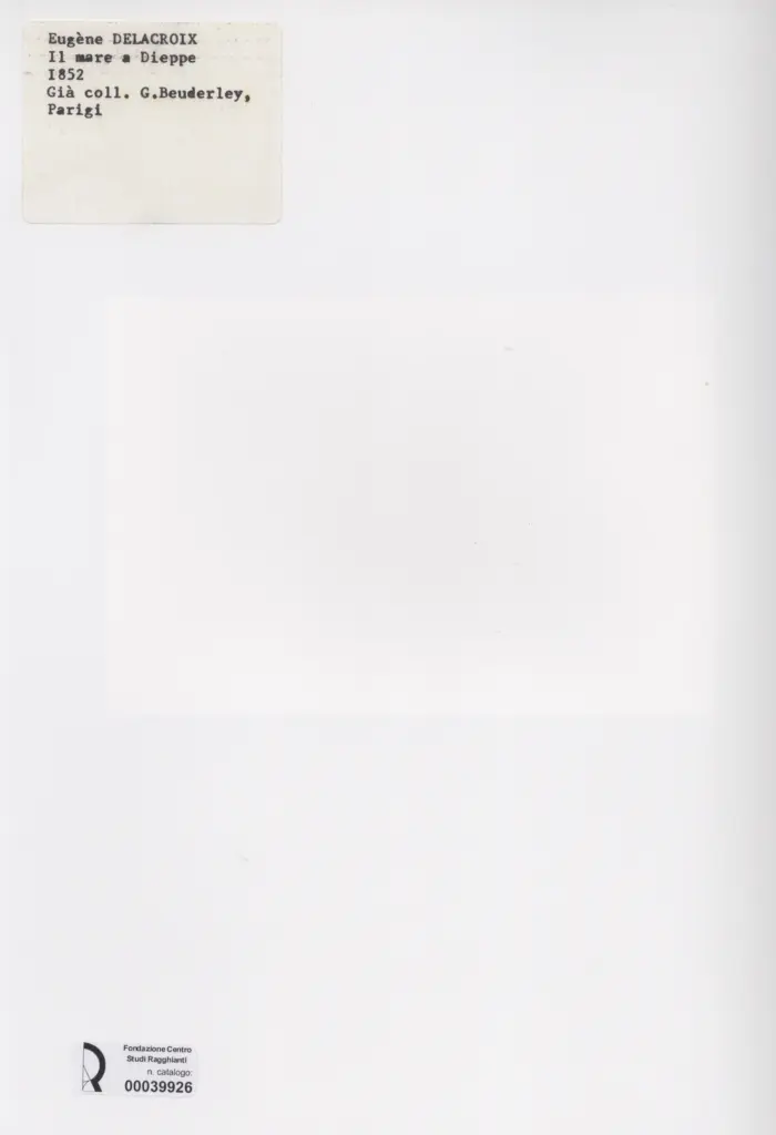 Anonimo , Delacroix, Eug&egrave;ne - sec. XIX - Il mare a Dieppe , retro