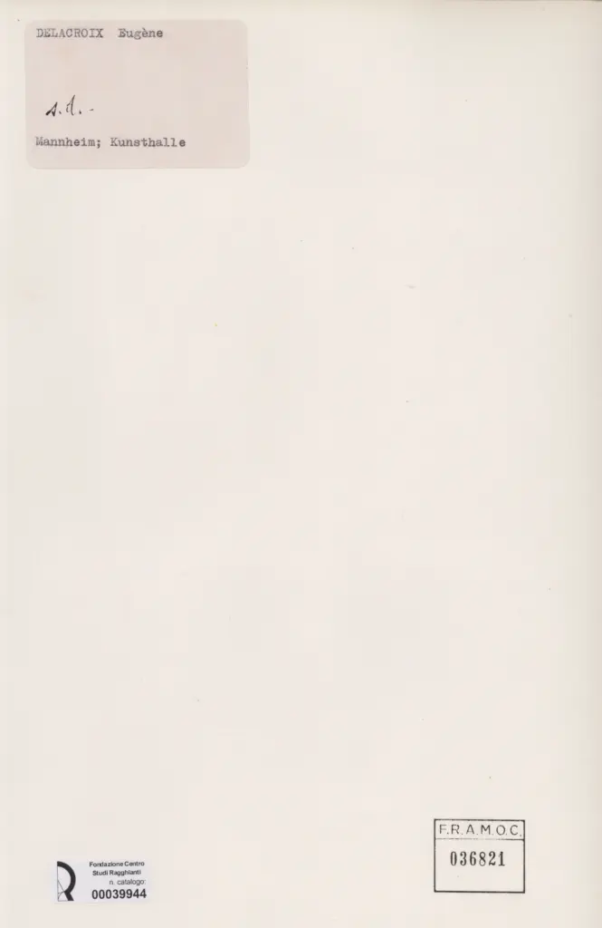 Anonimo , Delacroix, Eug&egrave;ne - sec. XIX - Rapimento di donna , retro