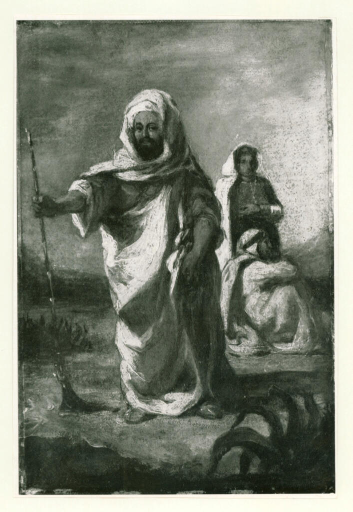 Anonimo , Delacroix, Eugène - sec. XIX - Chef marocain , fronte