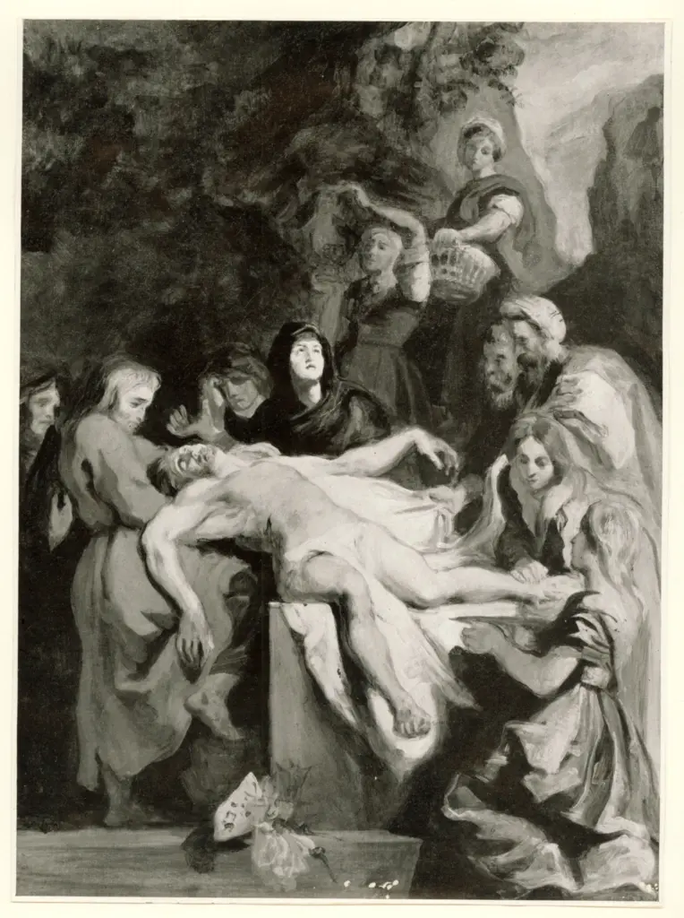 Anonimo , Delacroix, Eug&egrave;ne - sec. XIX - Entombement , fronte