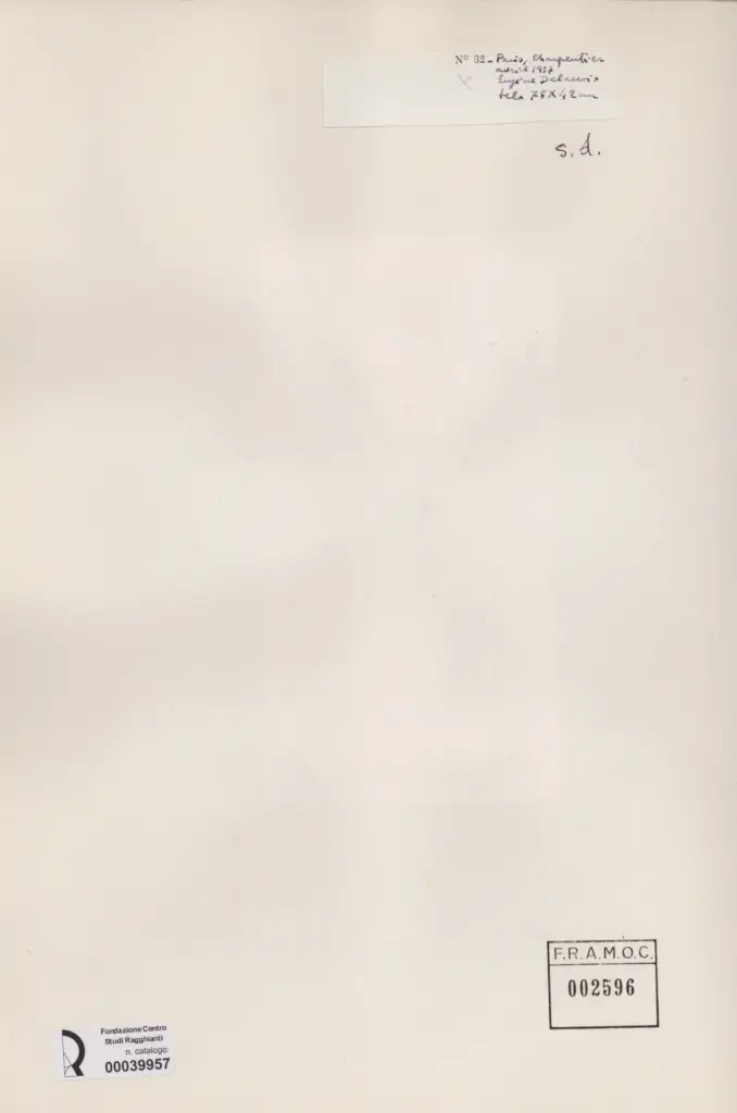 Anonimo , Delacroix, Eug&egrave;ne - sec. XIX - Nudo di donna , retro