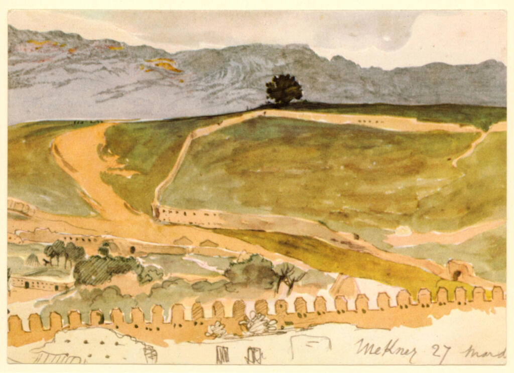 Anonimo , Delacroix, Eugène - sec. XIX - Environs de Meknès , fronte