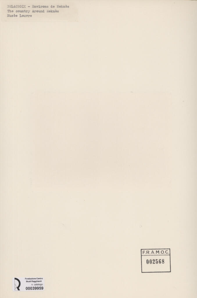 Anonimo , Delacroix, Eugène - sec. XIX - Environs de Meknès , retro