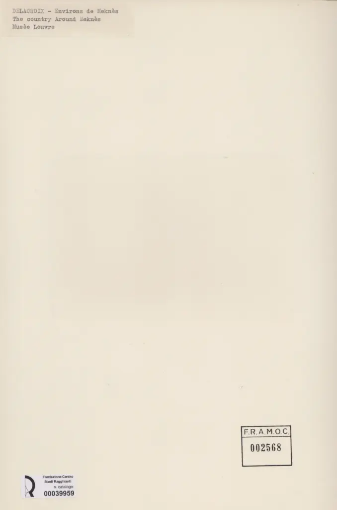 Anonimo , Delacroix, Eug&egrave;ne - sec. XIX - Environs de Mekn&egrave;s , retro