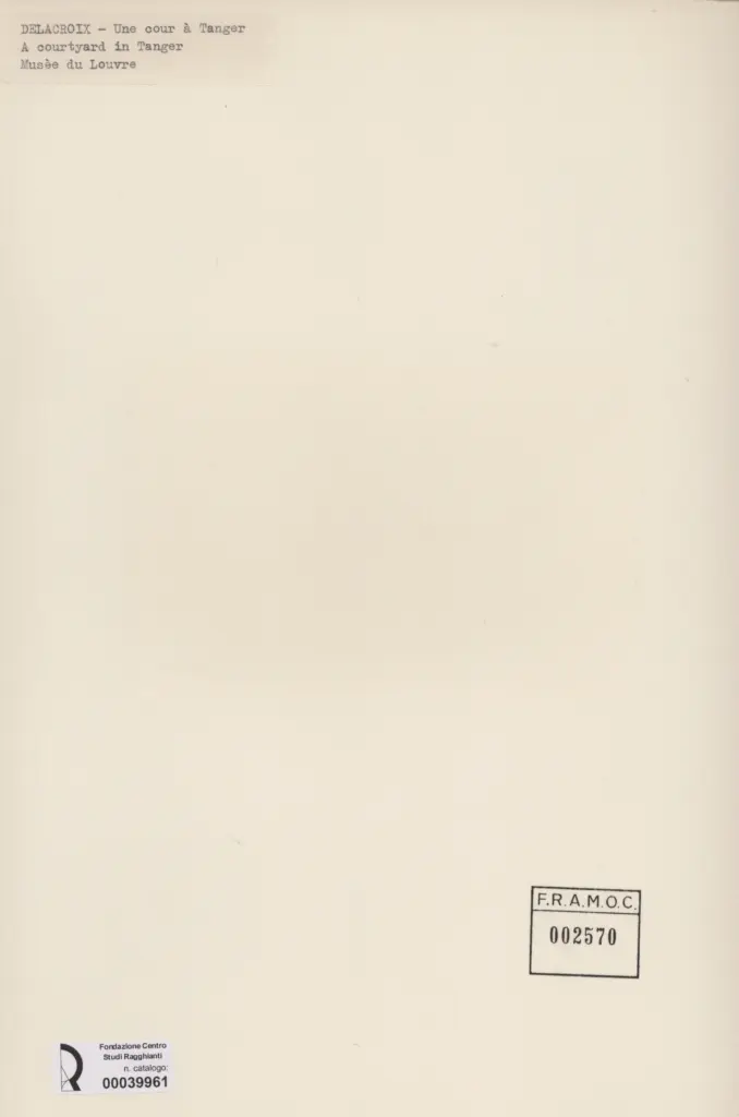 Anonimo , Delacroix, Eug&egrave;ne - sec. XIX - Une cour &agrave; Tanger , retro