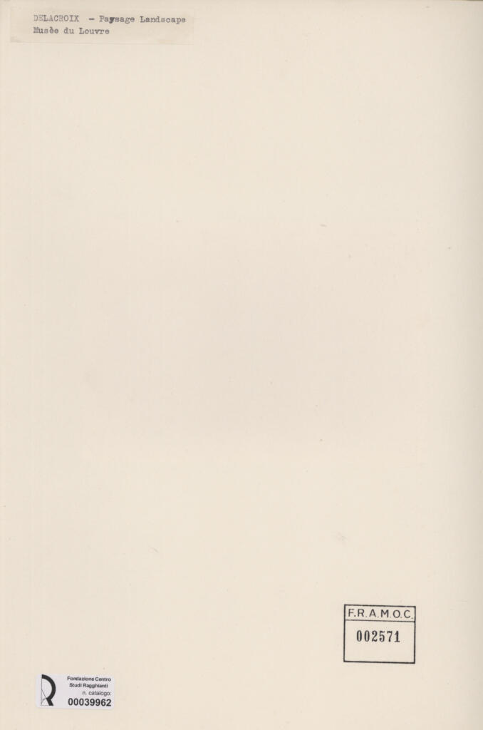 Anonimo , Delacroix, Eugène - sec. XIX - Paysage , retro