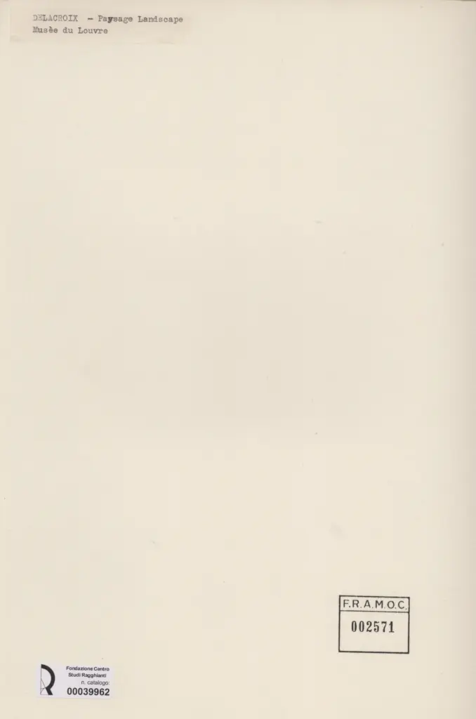 Anonimo , Delacroix, Eug&egrave;ne - sec. XIX - Paysage , retro