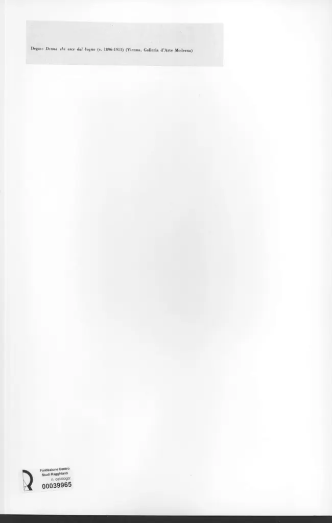 Anonimo , Degas, Edgar - sec. XIX - Donna che esce dal bagno , retro