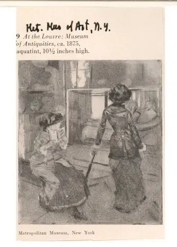 Anonimo , Degas, Edgar - sec. XIX - At the Louvre: museum of Antiquities , fronte