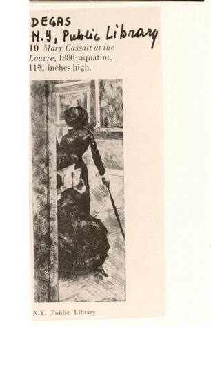 Anonimo , Degas, Edgar - sec. XIX - Mary Cassatt at the Louvre , fronte