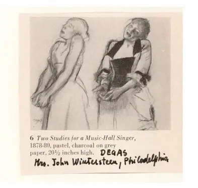 Anonimo , Degas, Edgar - sec. XIX - Two studies for a Music-Hall Singer , fronte